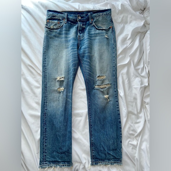 Like New! Levi Strauss Gold Tag 501 Original Fit Distressed Size 27/32 - Picture 8 of 10